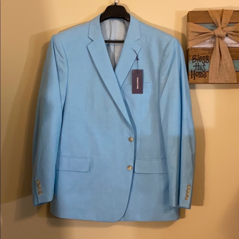 SOLD- Stafford classic fit marine blue sports coat